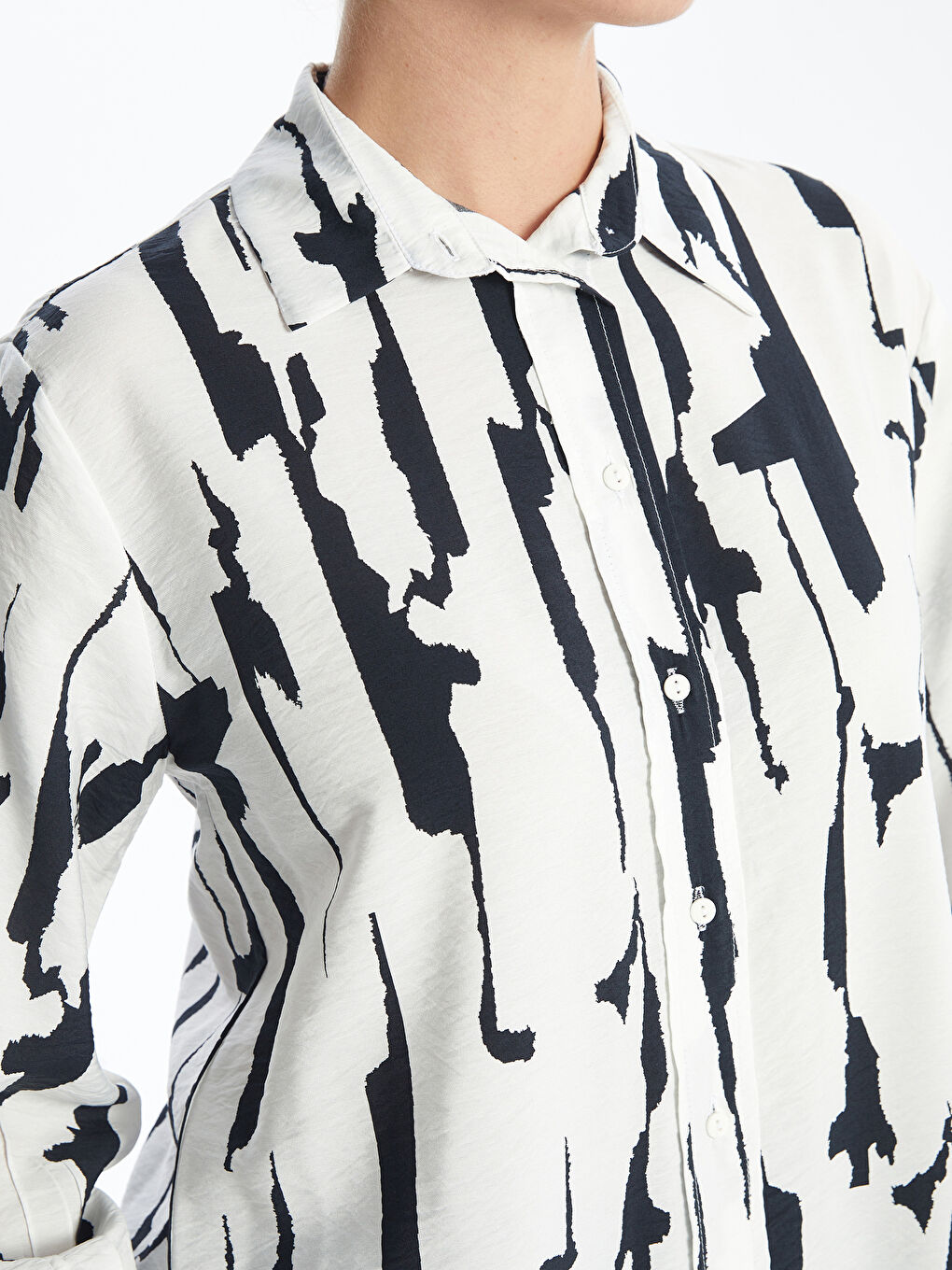 Patterned Women's Shirt Tunic -S4AQ08Z8-LQJ