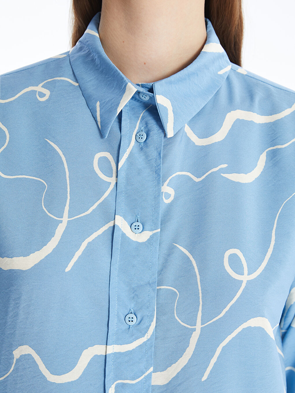 Patterned Women's Shirt Tunic -S4AQ08Z8-LQQ
