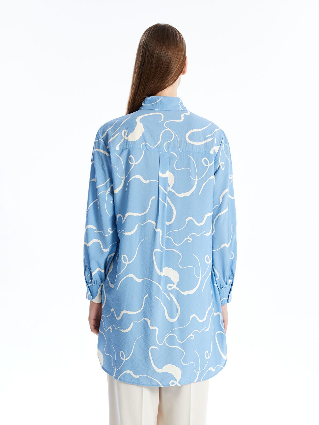 Patterned Women's Shirt Tunic -S4AQ08Z8-LQQ