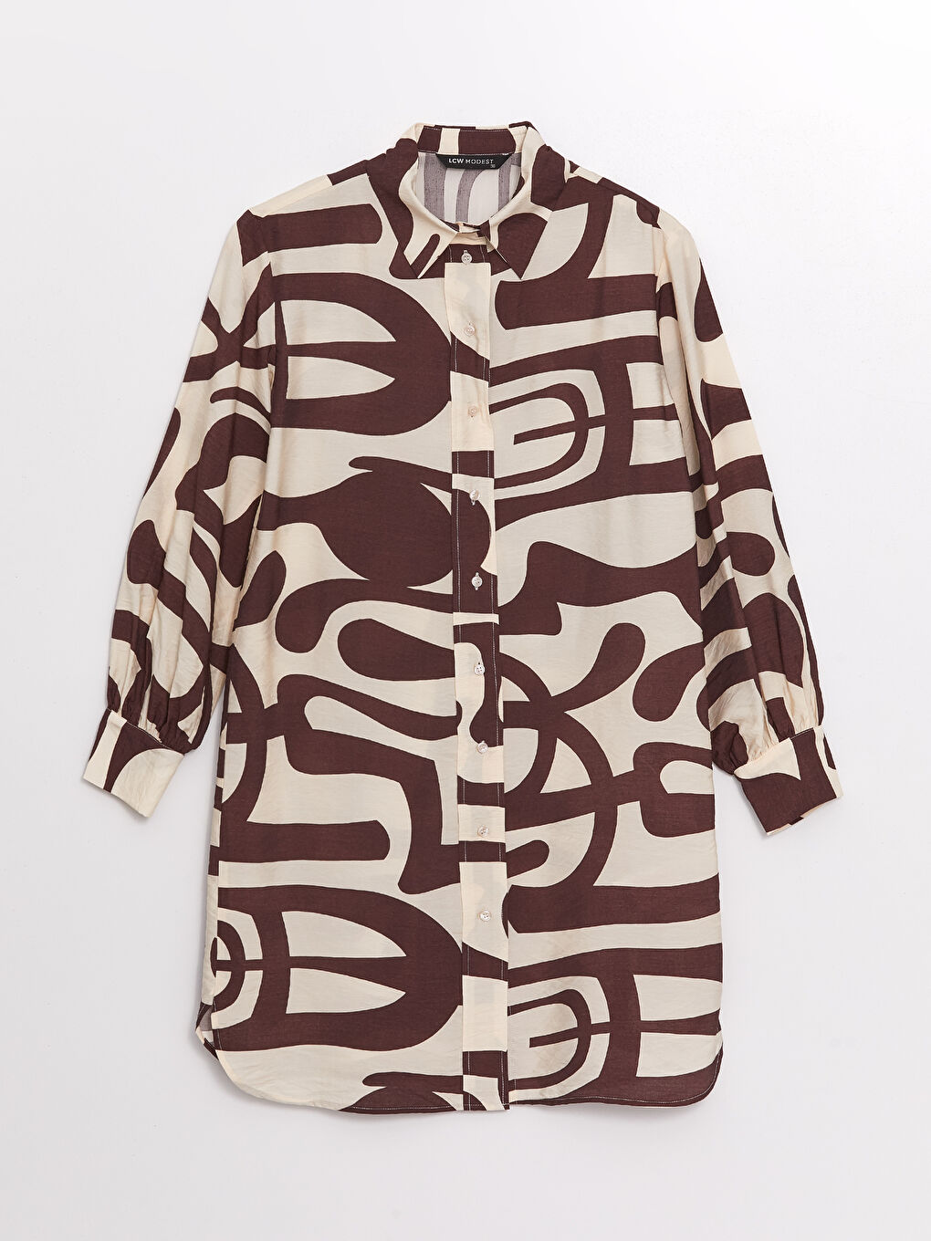 Patterned Women's Shirt Tunic -S4AQ08Z8-LQY