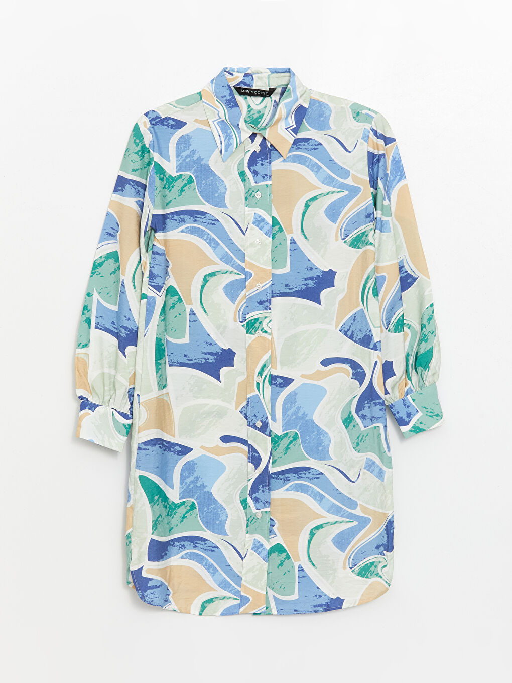 Patterned Women's Shirt Tunic -S4AQ08Z8-LRR