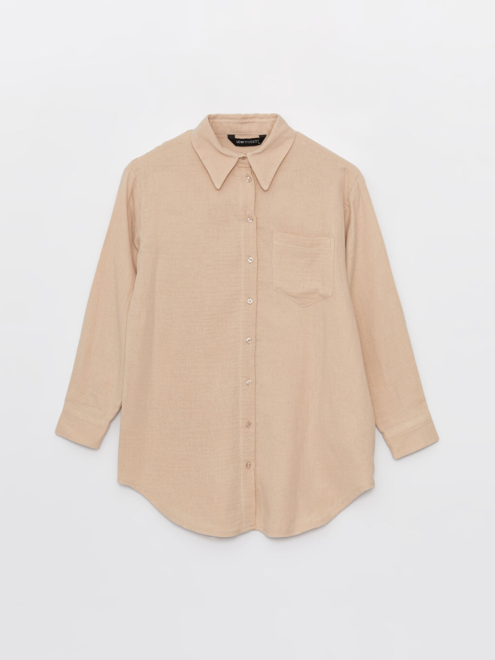 Plain Muslin Women's Shirt Tunic -S4AQ10Z8-QW4