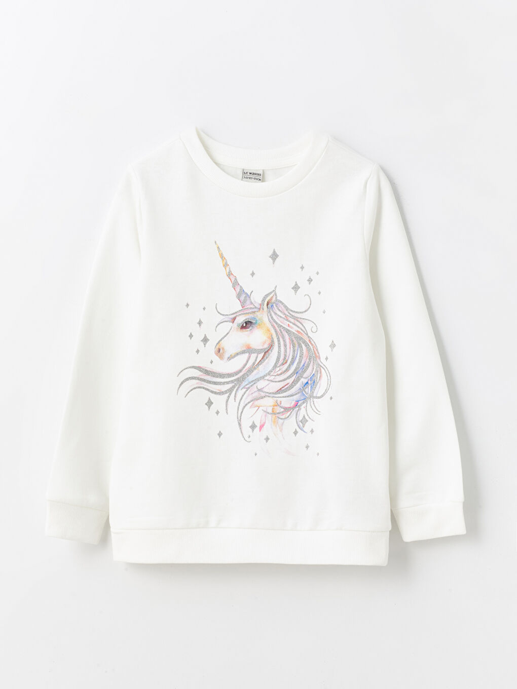 Crew Neck Printed Long Sleeve Girls' Sweatshirt -S4AQ28Z4-FDU