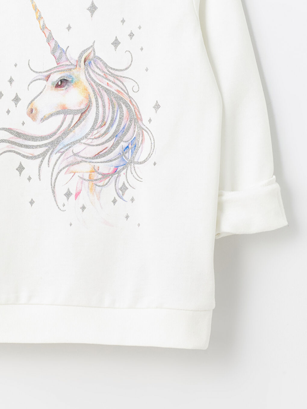 Crew Neck Printed Long Sleeve Girls' Sweatshirt -S4AQ28Z4-FDU