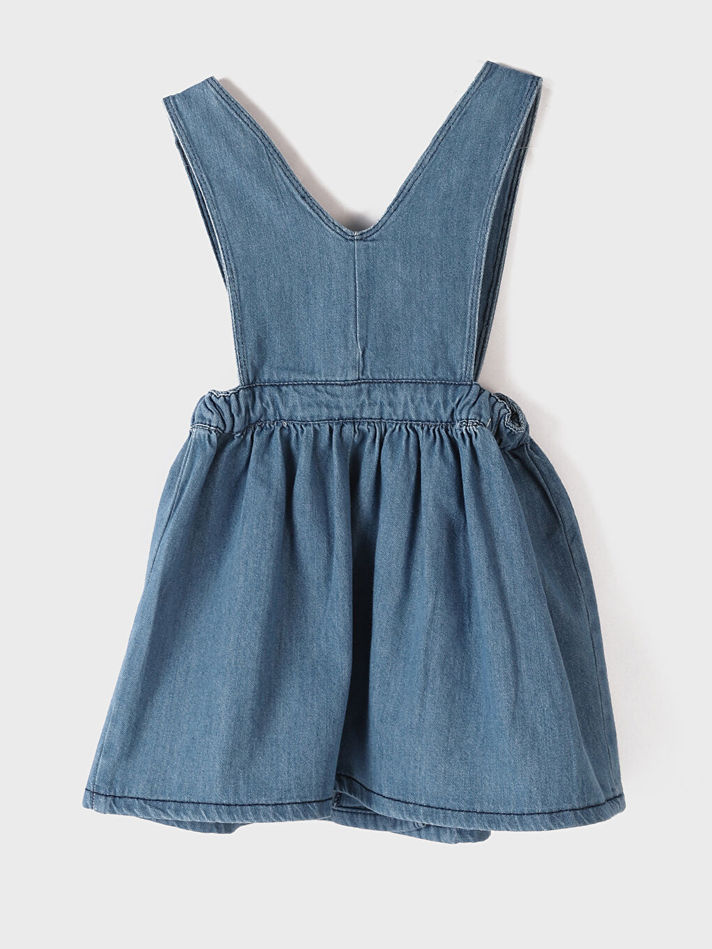 تنورة جينز بخصر مرن للبنات الرضع-2