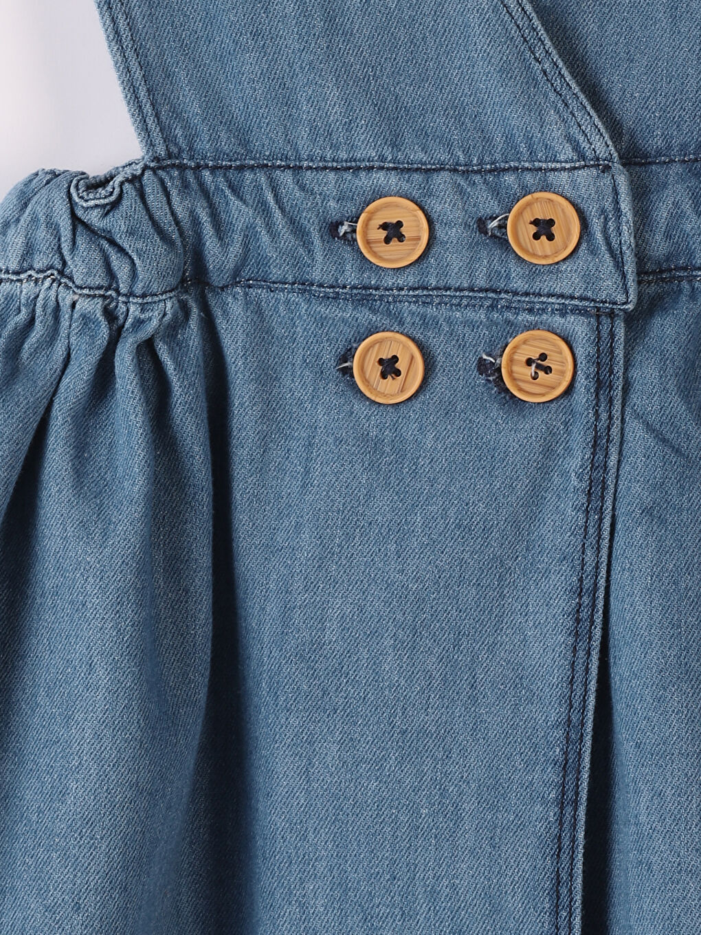 تنورة جينز بخصر مرن للبنات الرضع-1