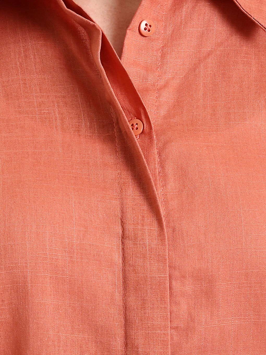 Tunique Chemise Unie à Manches Longues pour Femmes-4