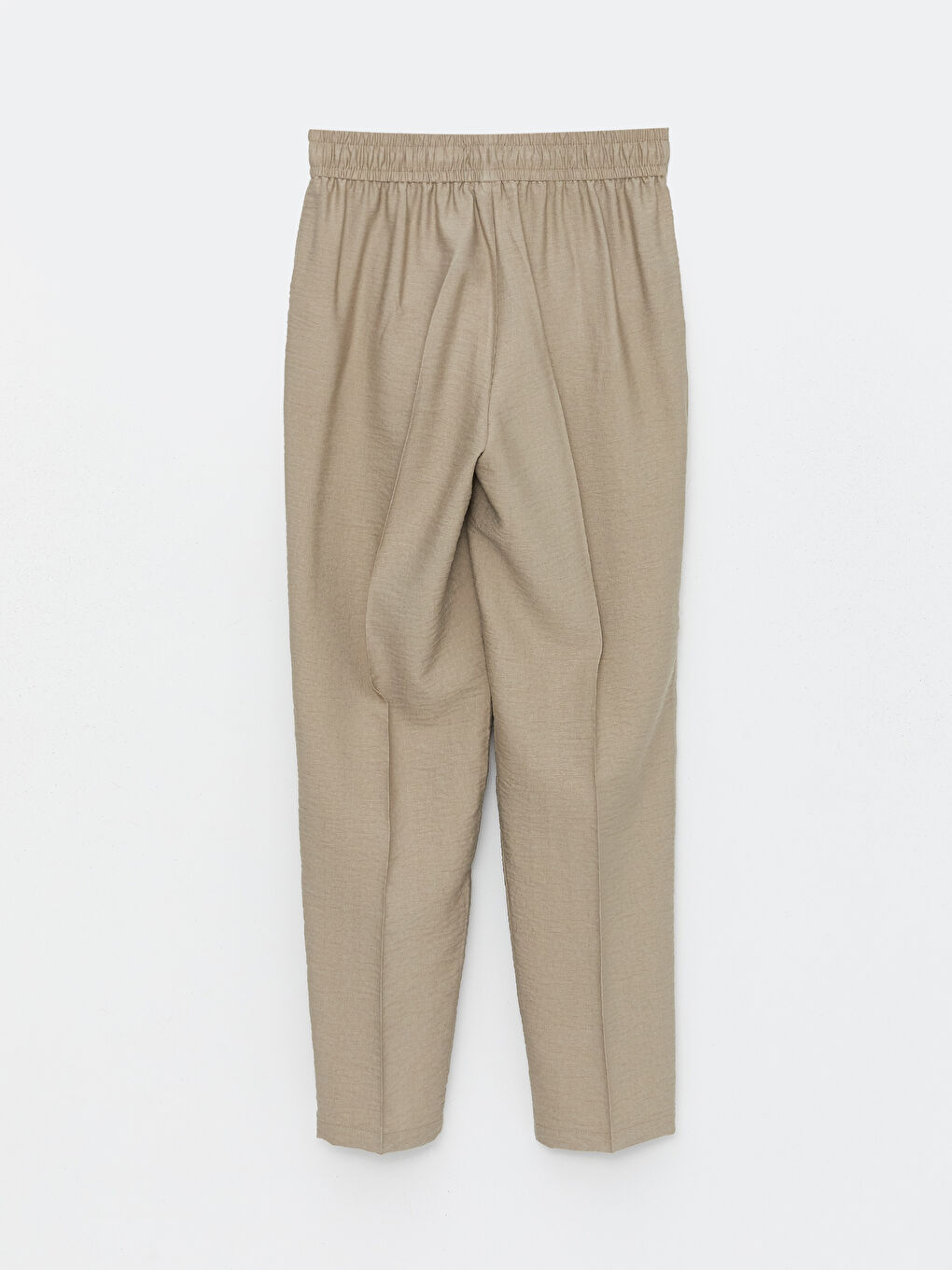 Women's Elastic Waist Relaxed Fit Linen-Look Trousers -S4AR06Z8-VVF