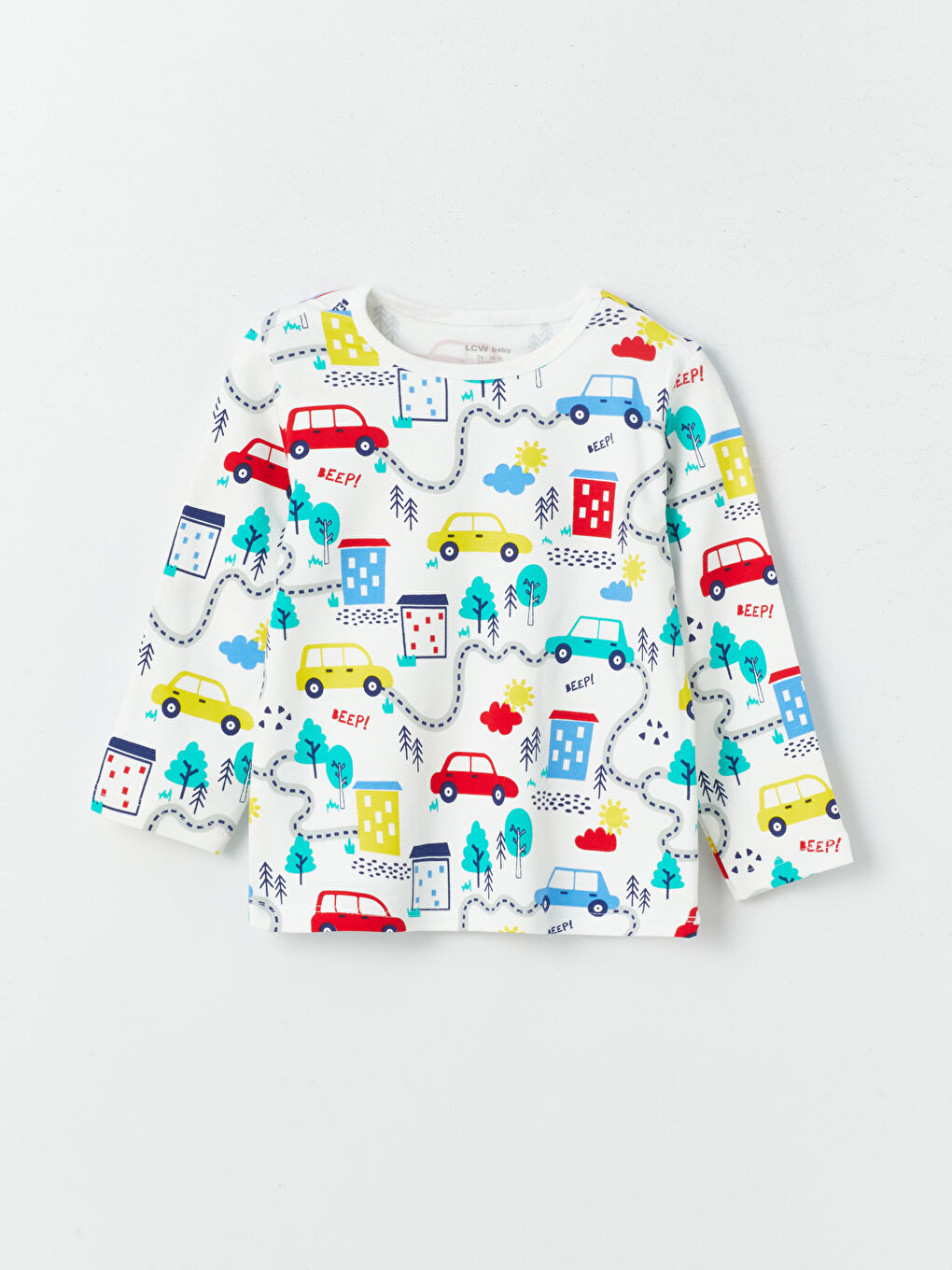 Crew Neck Long Sleeve Printed Baby Boy Pyjamas Set 2-Pack-7