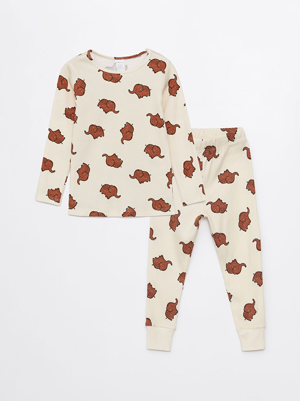 LCW baby Rundhalsausschnitt Langarm Bedrucktes Baby Jungen Pyjama-Set 2er-Pack -S4AR55Z1-LRN