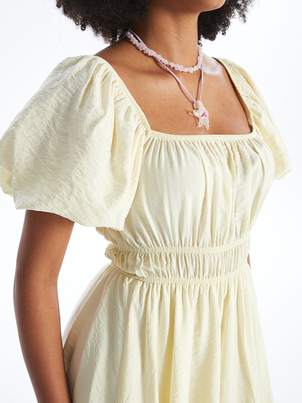Square Collar Straight Short Sleeve Women's Dress -S4AR69Z8-VJY