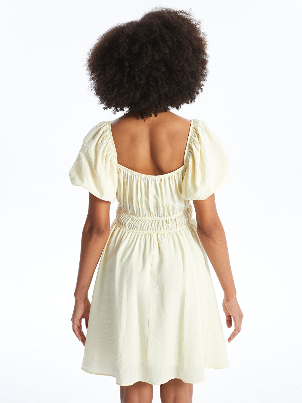 Square Collar Straight Short Sleeve Women's Dress -S4AR69Z8-VJY