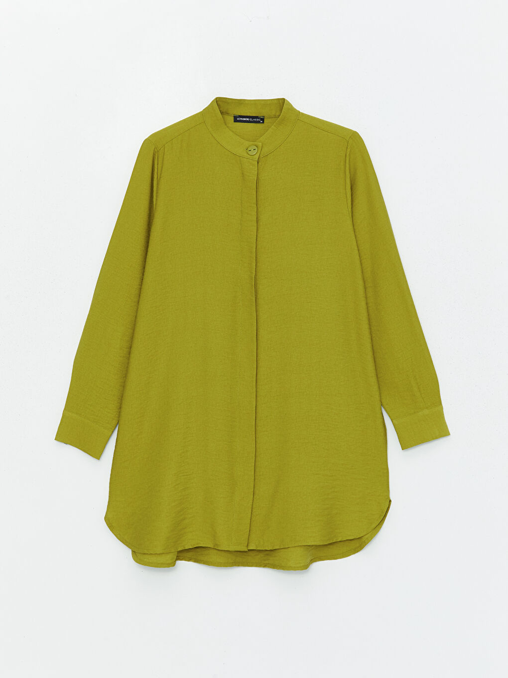 Collar Plain Long Sleeve Women's Shirt Tunic -S4AR76Z8-SZR