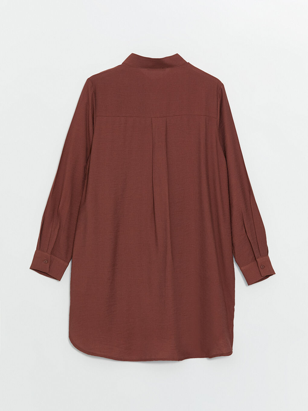 Kahverengi Hakim Yaka Kadın Gömlek Tunik-5