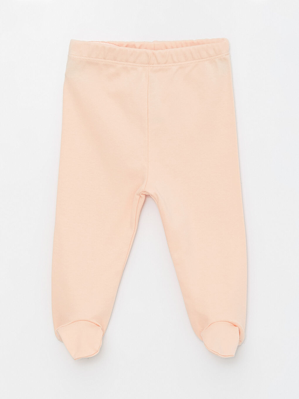 Pembe Beli Lastikli Basic Kız Bebek Çoraplı Eşofman Altı