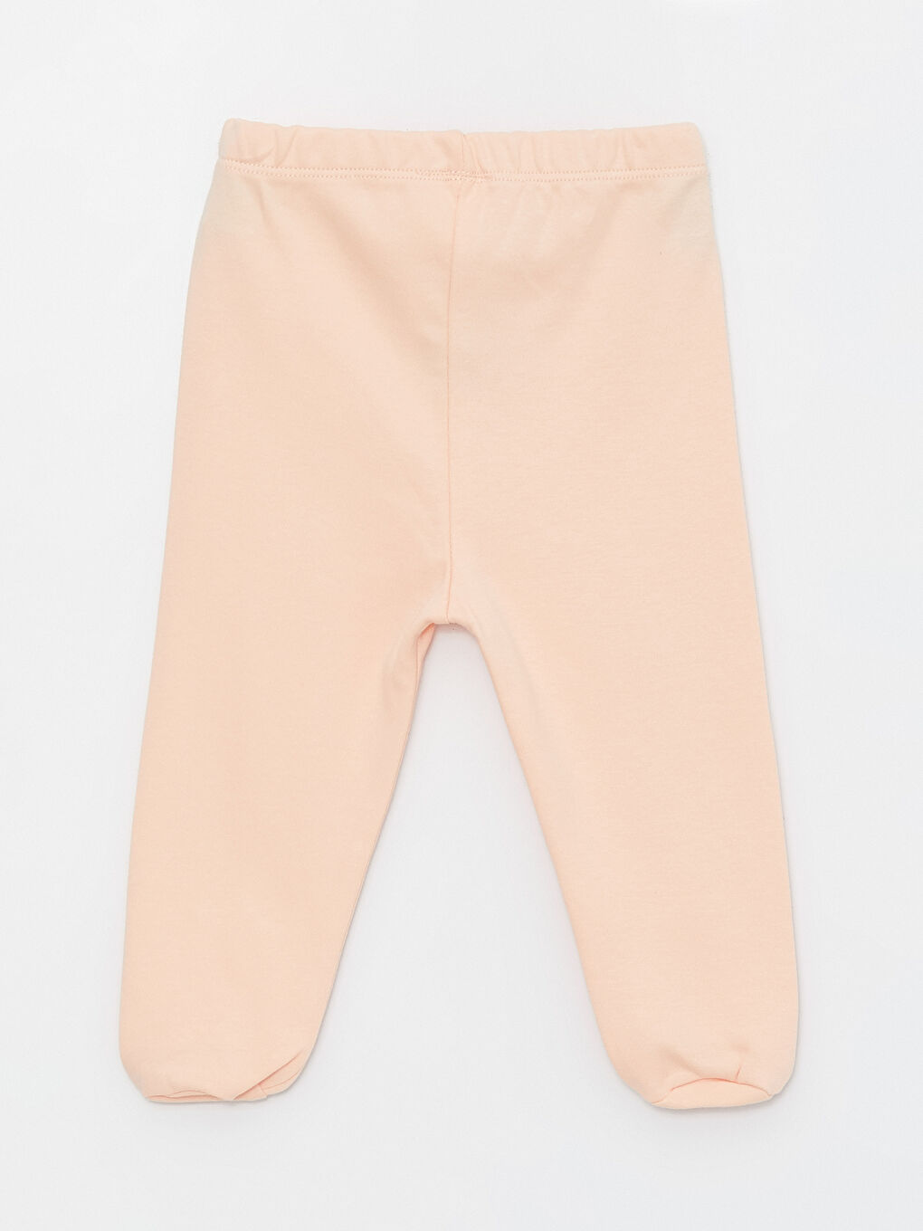 Pembe Beli Lastikli Basic Kız Bebek Çoraplı Eşofman Altı-1