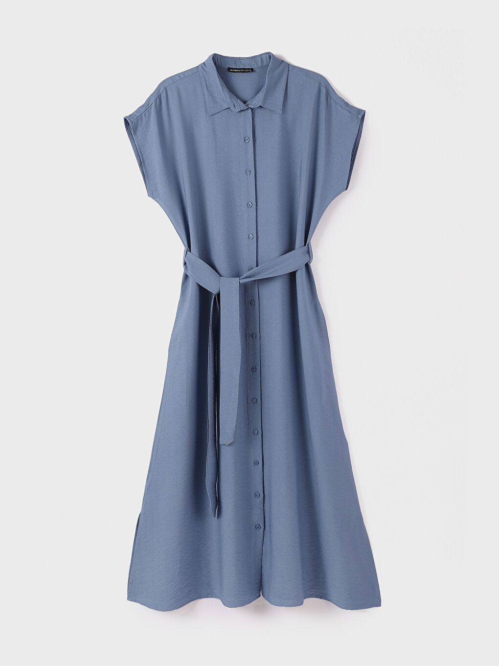 Plain Short Sleeve Women's Shirt Dress