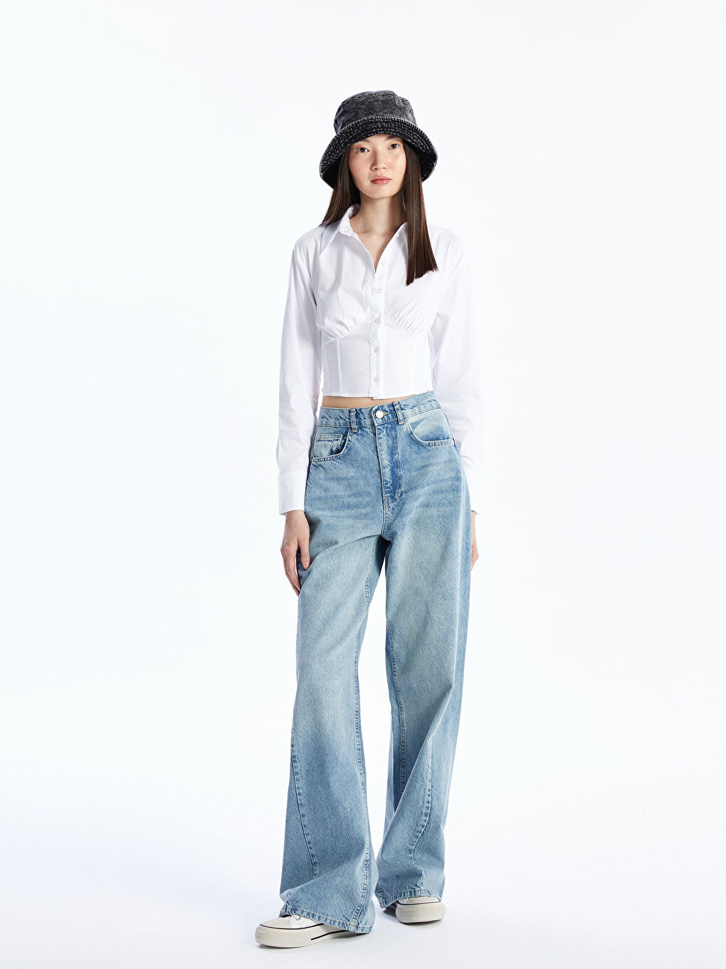 Wideleg Women's Jeans -S4AS61Z8-507