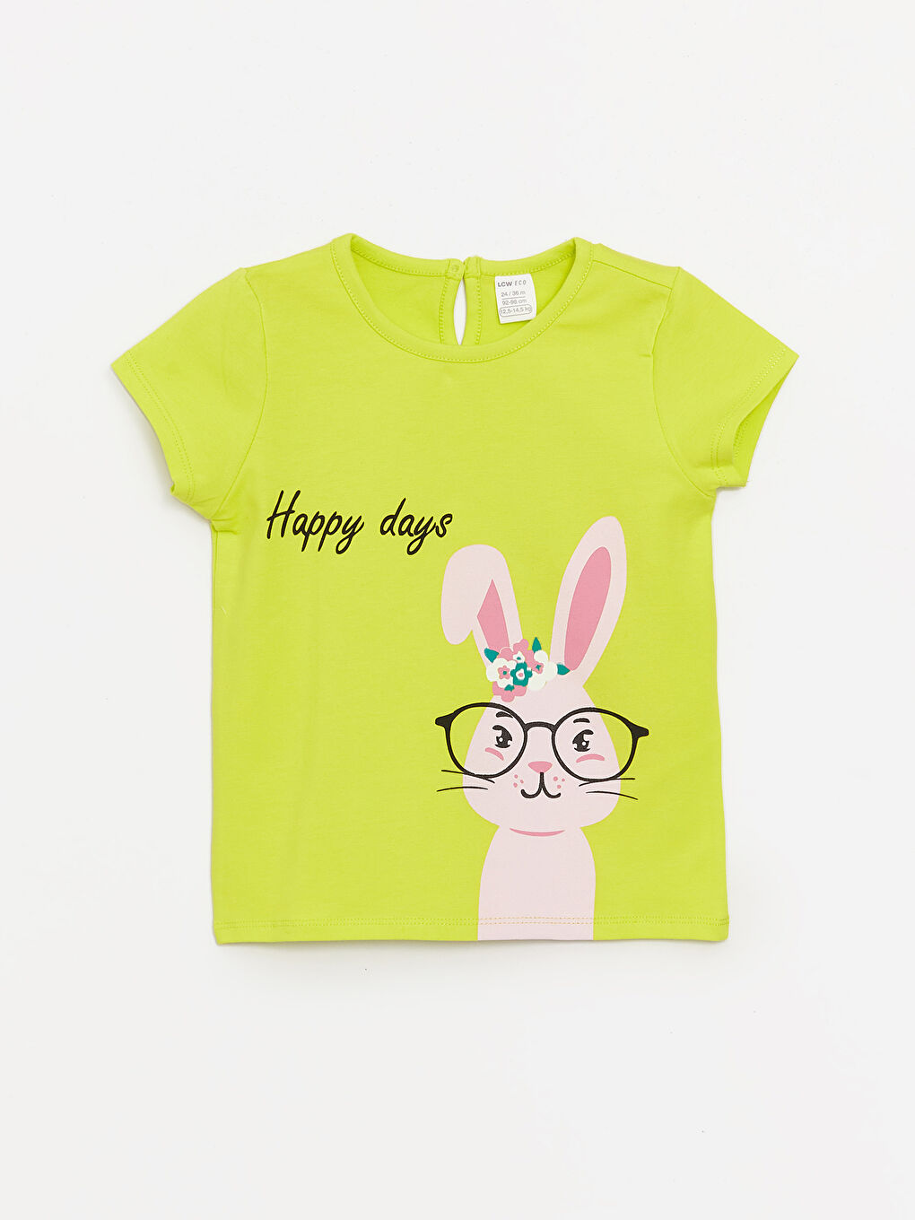 LCW ECO Rundhalsausschnitt Bedrucktes Baby Mädchen T-Shirt -S4AS90Z1-DXW