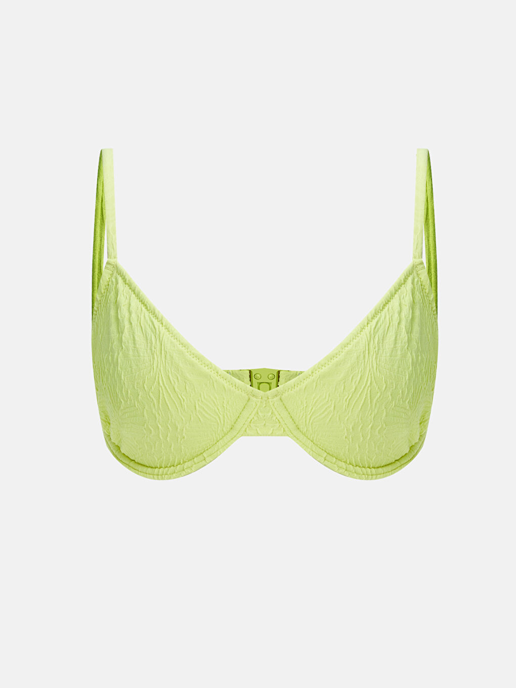 Self Patterned Strappy Women's Bikini Top -S4AT13Z8-MJV