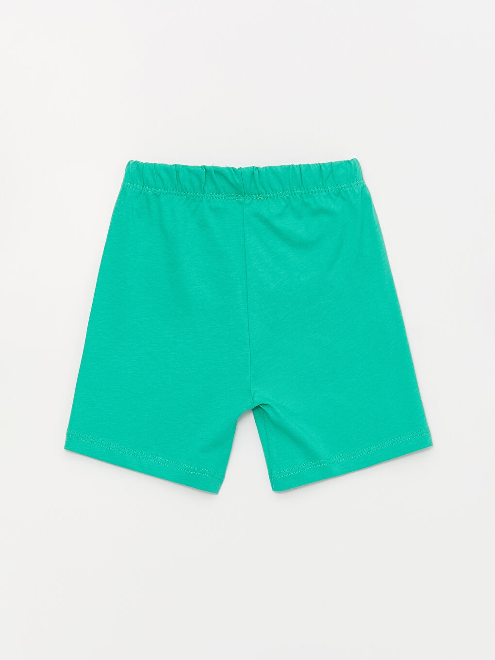 Yeşil Bisiklet Yaka Kısa Kollu Baskılı Erkek Bebek Şortlu Pijama Takımı 2'li-4