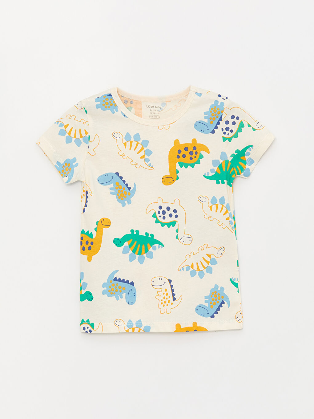 Yeşil Bisiklet Yaka Kısa Kollu Baskılı Erkek Bebek Şortlu Pijama Takımı 2'li-5