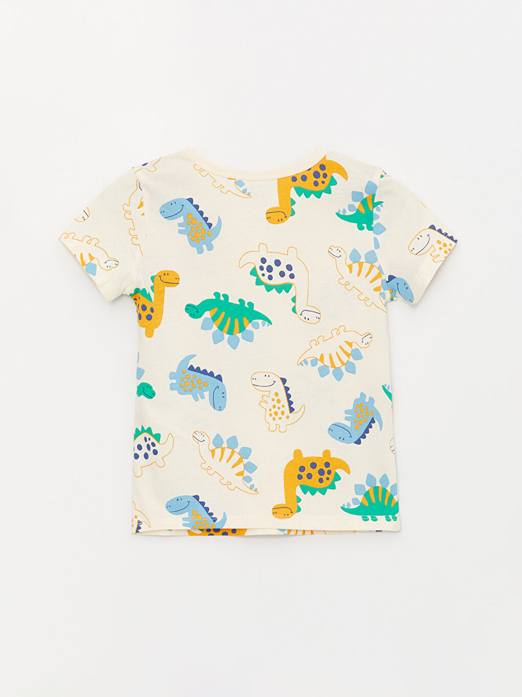 Yeşil Bisiklet Yaka Kısa Kollu Baskılı Erkek Bebek Şortlu Pijama Takımı 2'li-6