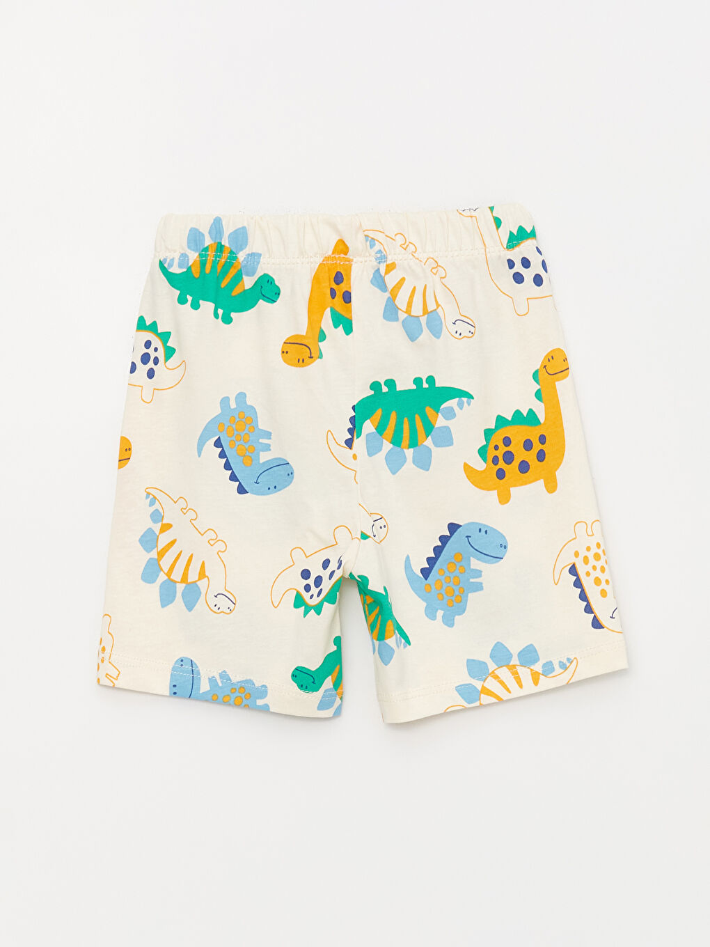 Yeşil Bisiklet Yaka Kısa Kollu Baskılı Erkek Bebek Şortlu Pijama Takımı 2'li-8