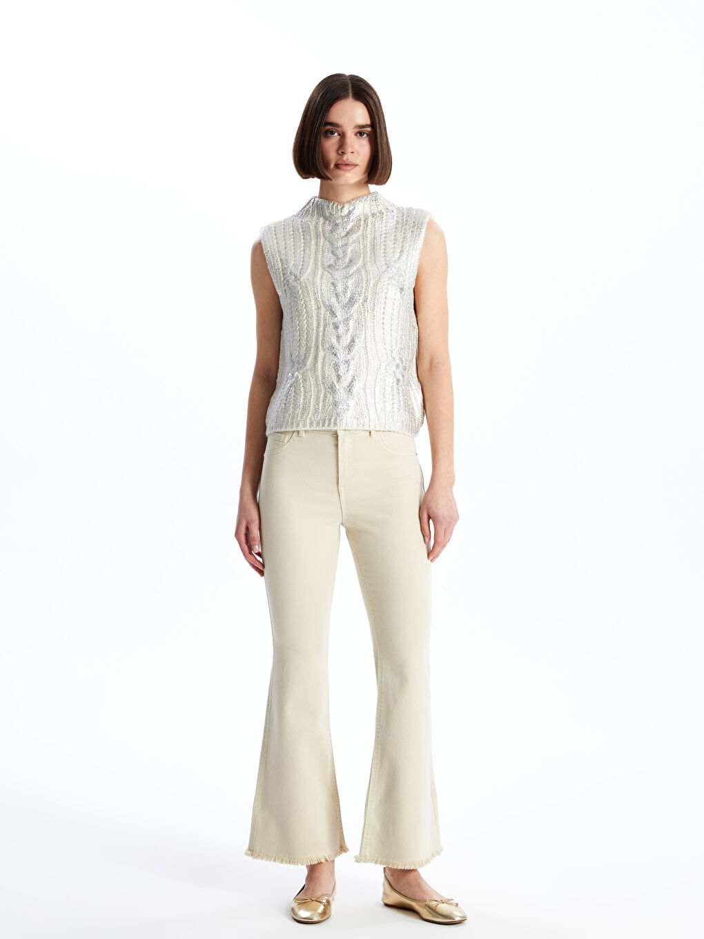 LCW Jeans Mars Flare Kadın Jean Pantolon -S4AT29Z8-FKU
