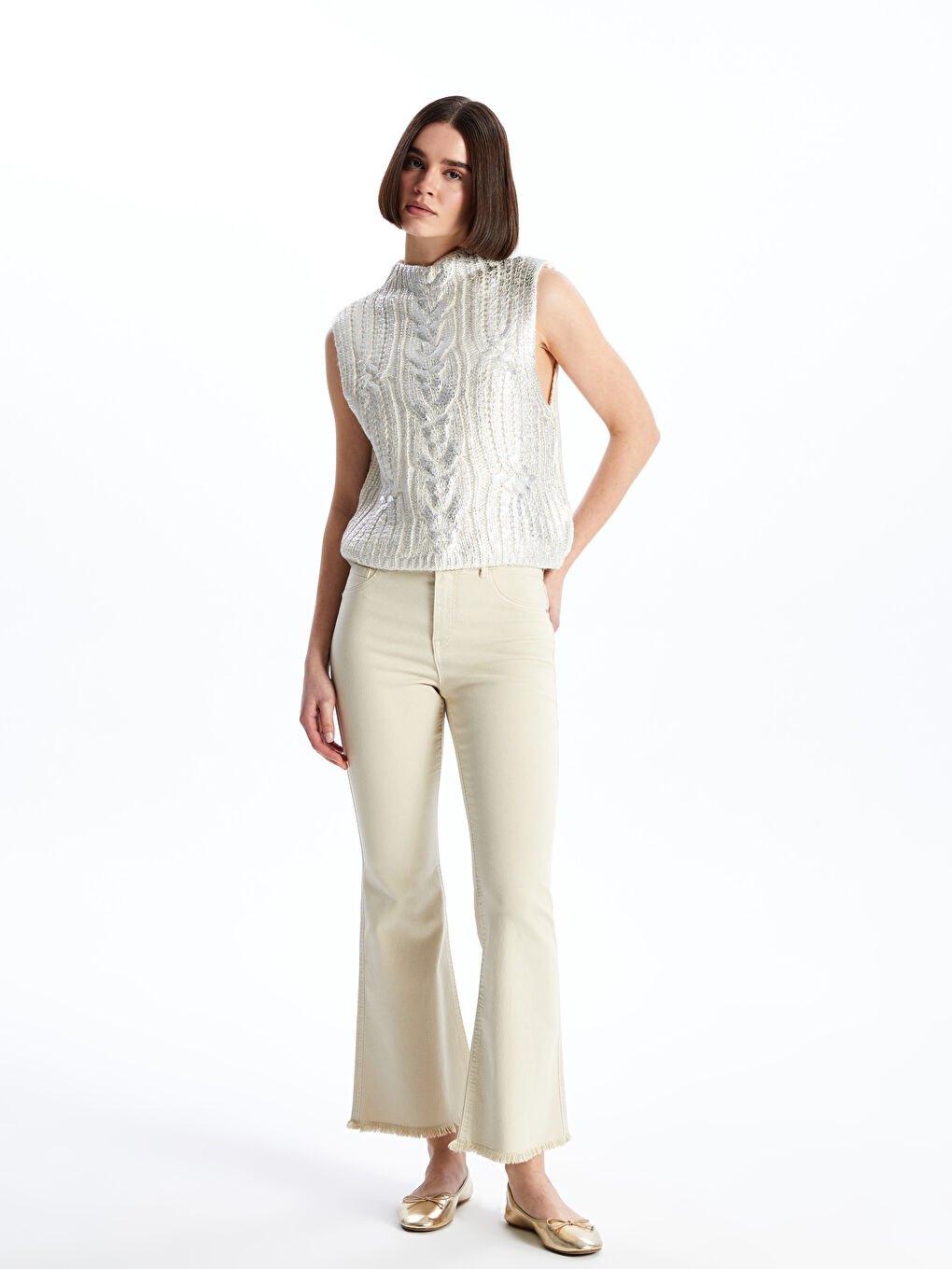 LCW Jeans Mars Flare Kadın Jean Pantolon -S4AT29Z8-FKU