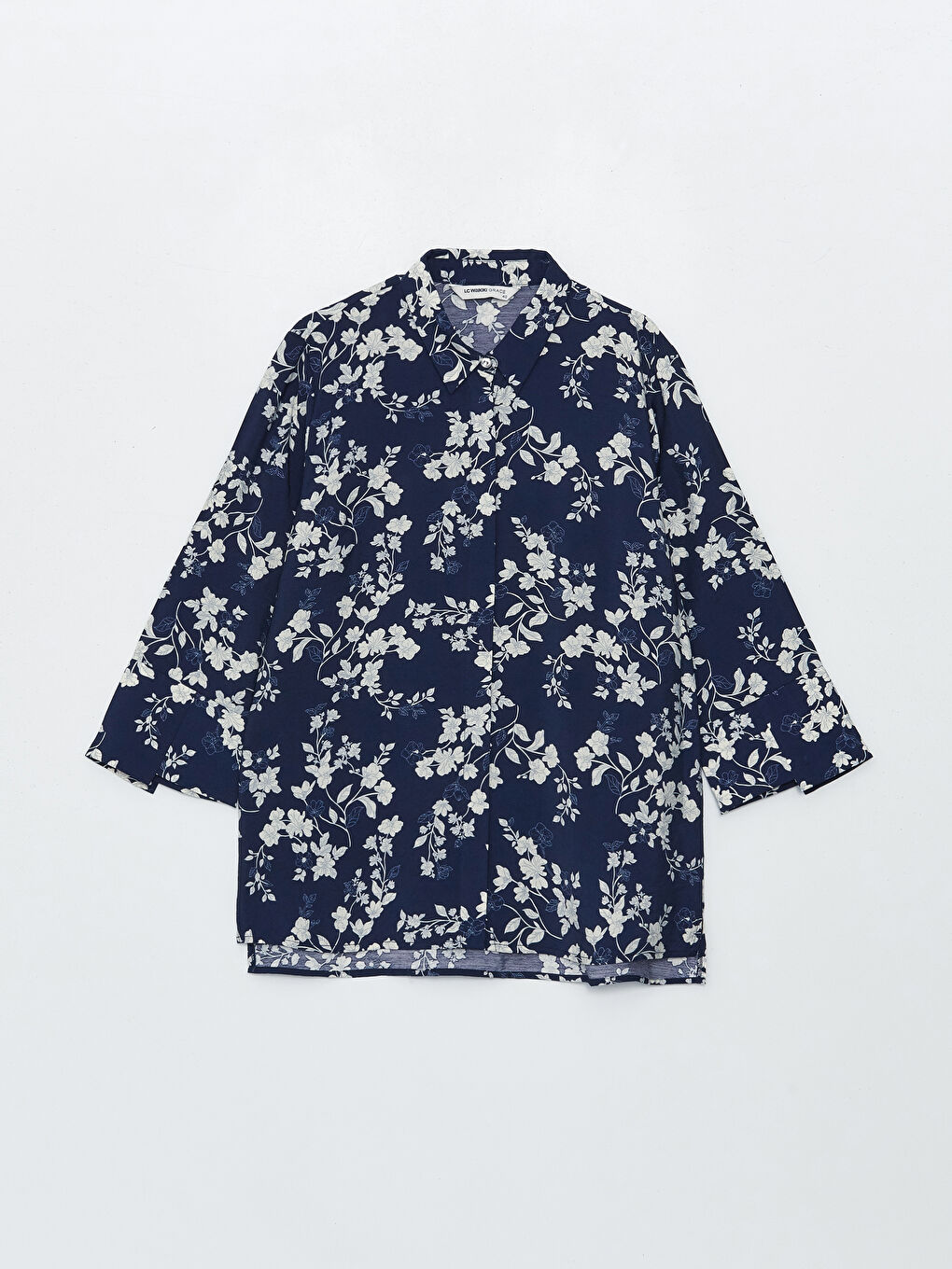 Floral Long Sleeve Poplin Women's Shirt -S4AT44Z8-LSJ