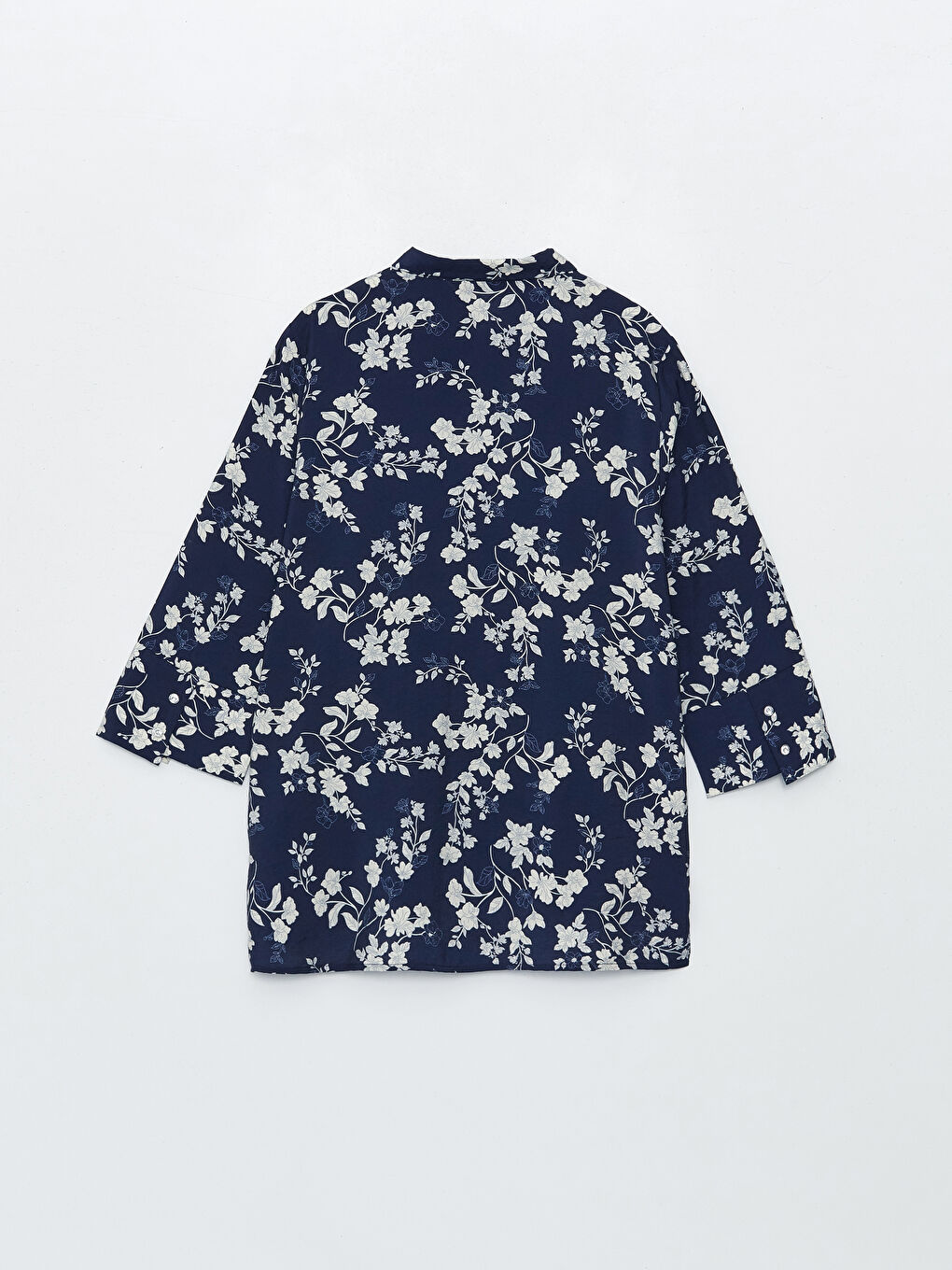 Floral Long Sleeve Poplin Women's Shirt -S4AT44Z8-LSJ