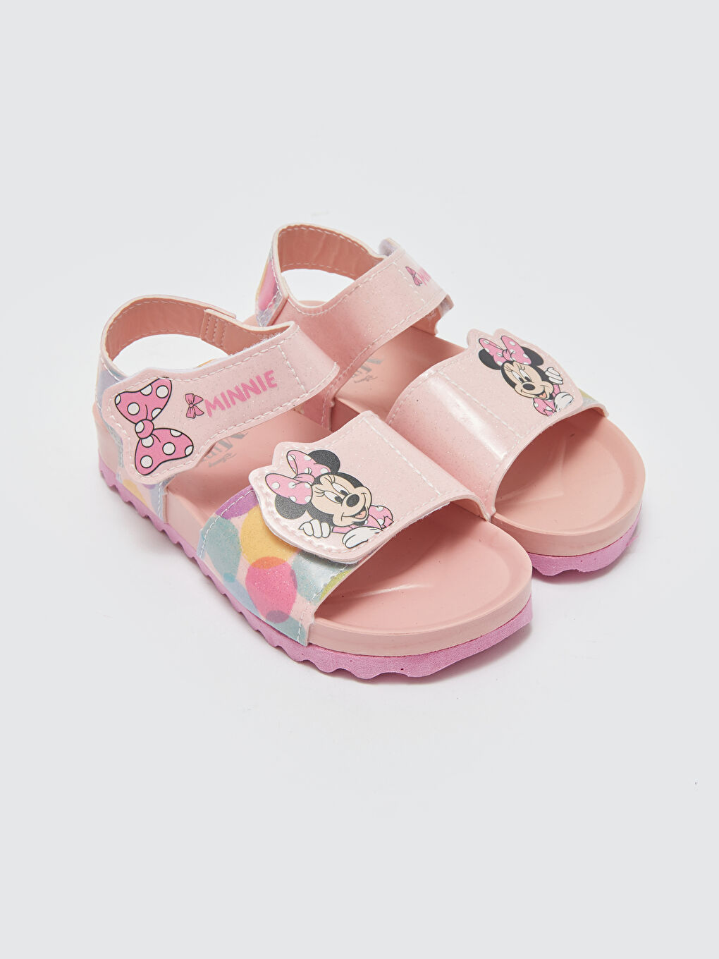 LCW STEPS Pembe Baskılı Minnie Mouse Baskılı Kız Çocuk Sandalet