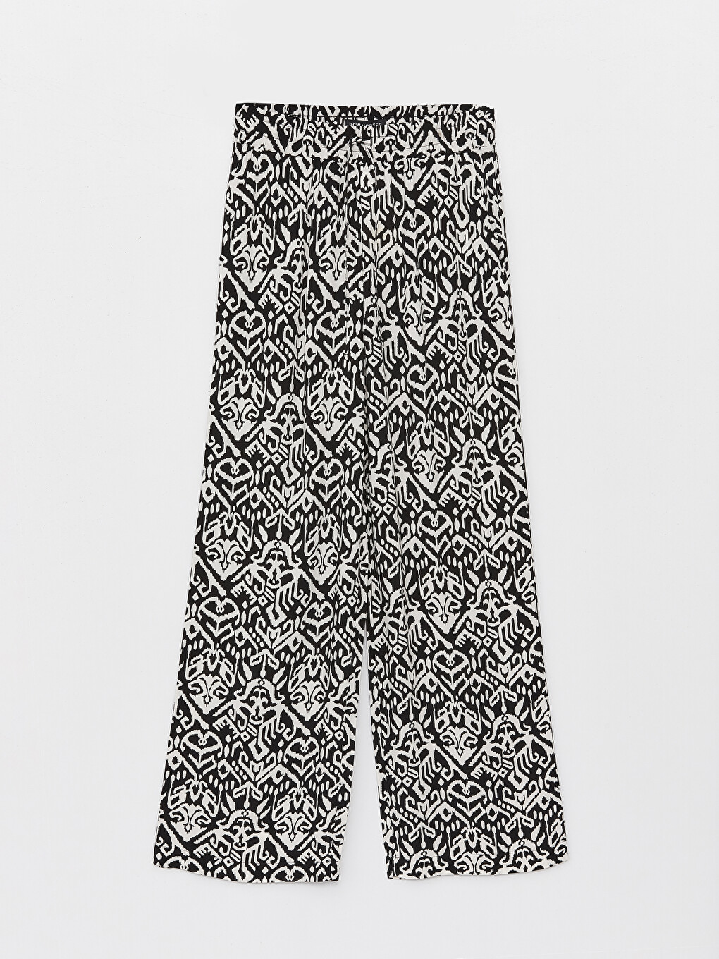 Pantalon Palazzo Femme À Motif À Taille Élastique-5