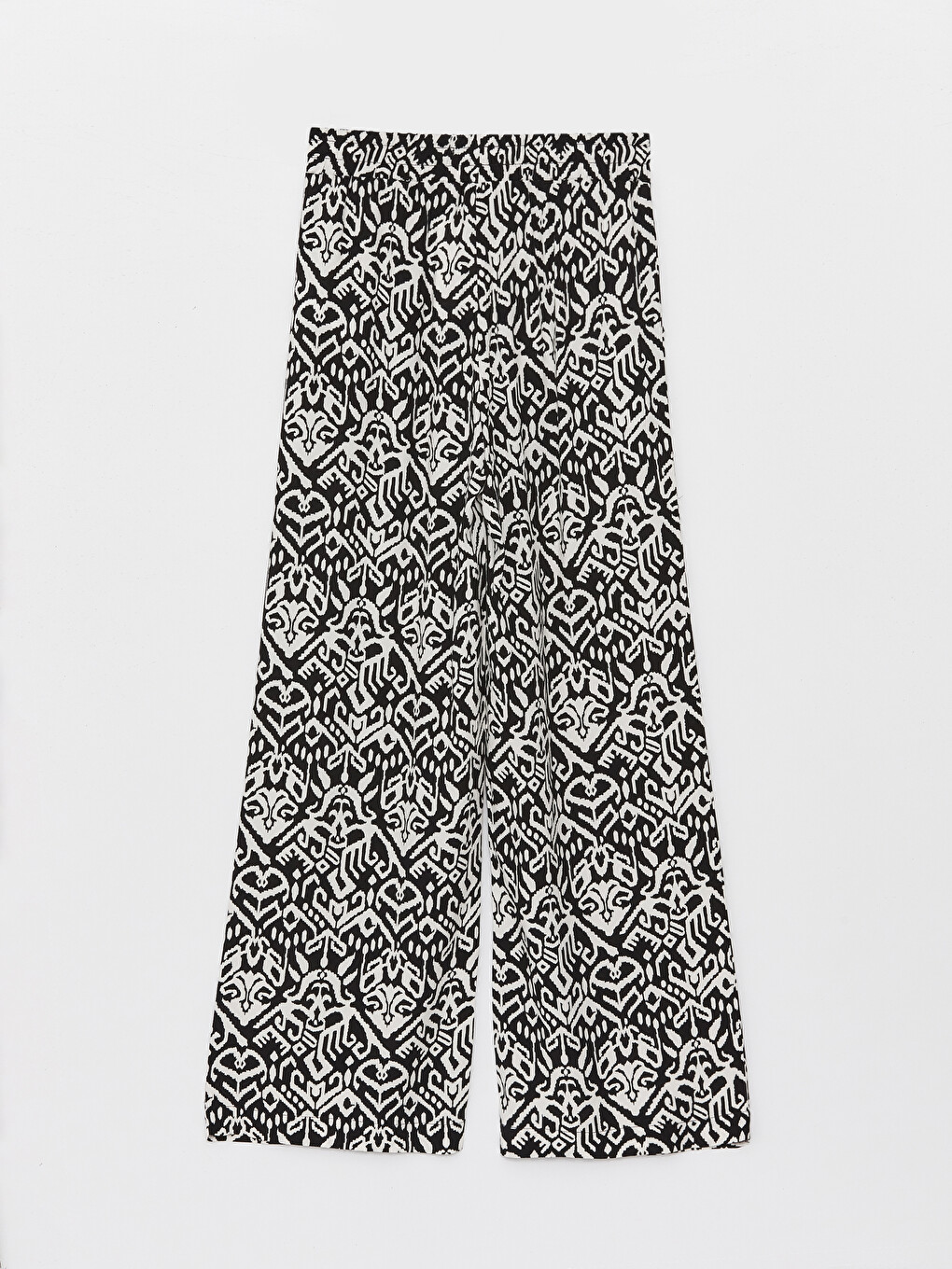 Pantalon Palazzo Femme À Motif À Taille Élastique-6