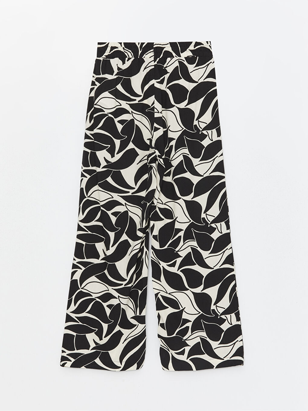 Elasticated Waist Patterned Women's Palazzo Trousers-6