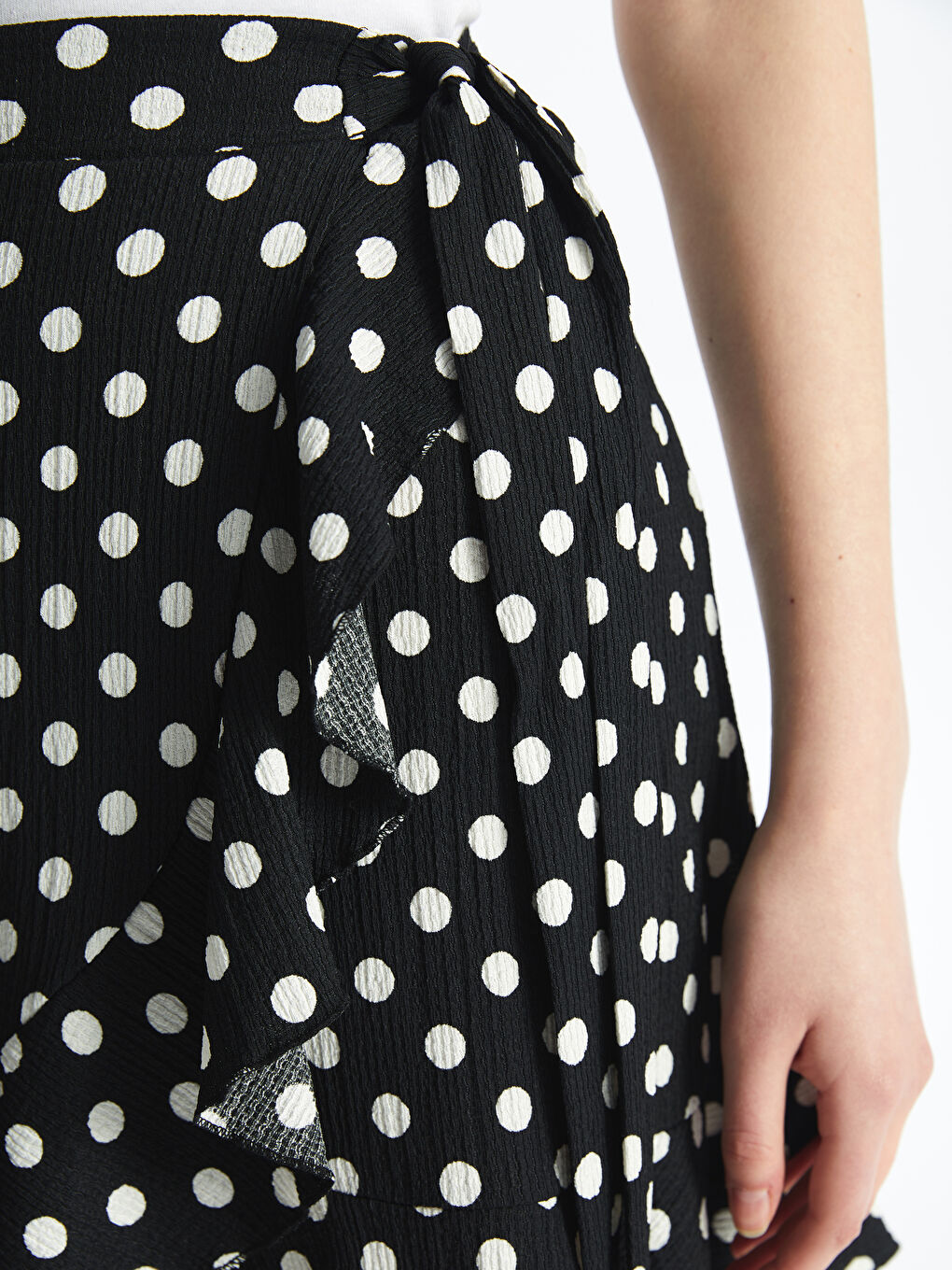 Women's Polka Dot Skirt with Elastic Waist -S4AU44Z8-LQJ