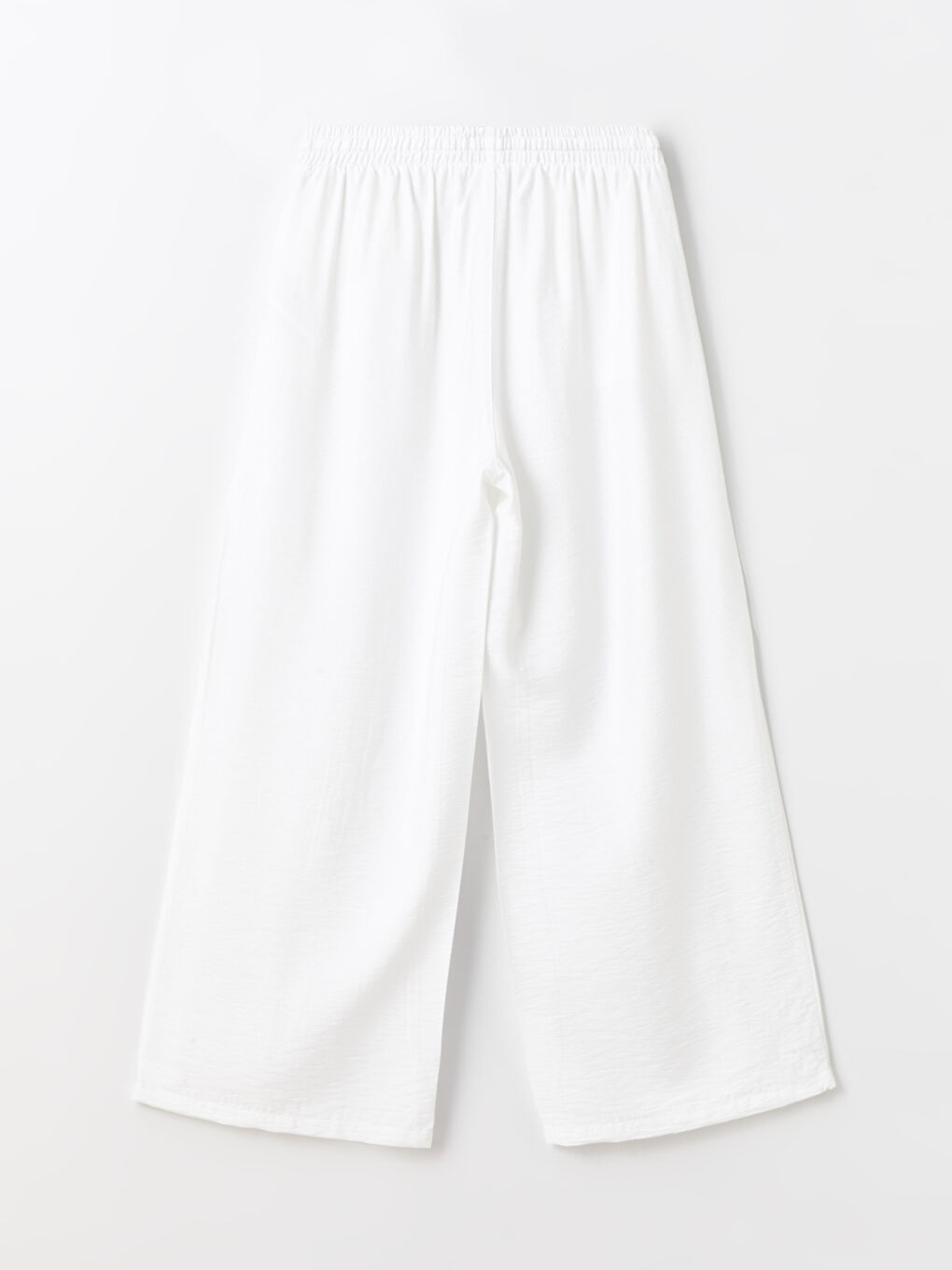 بنطلون واسع الأرجل سادة بخصر مطاطي للسيدات-11