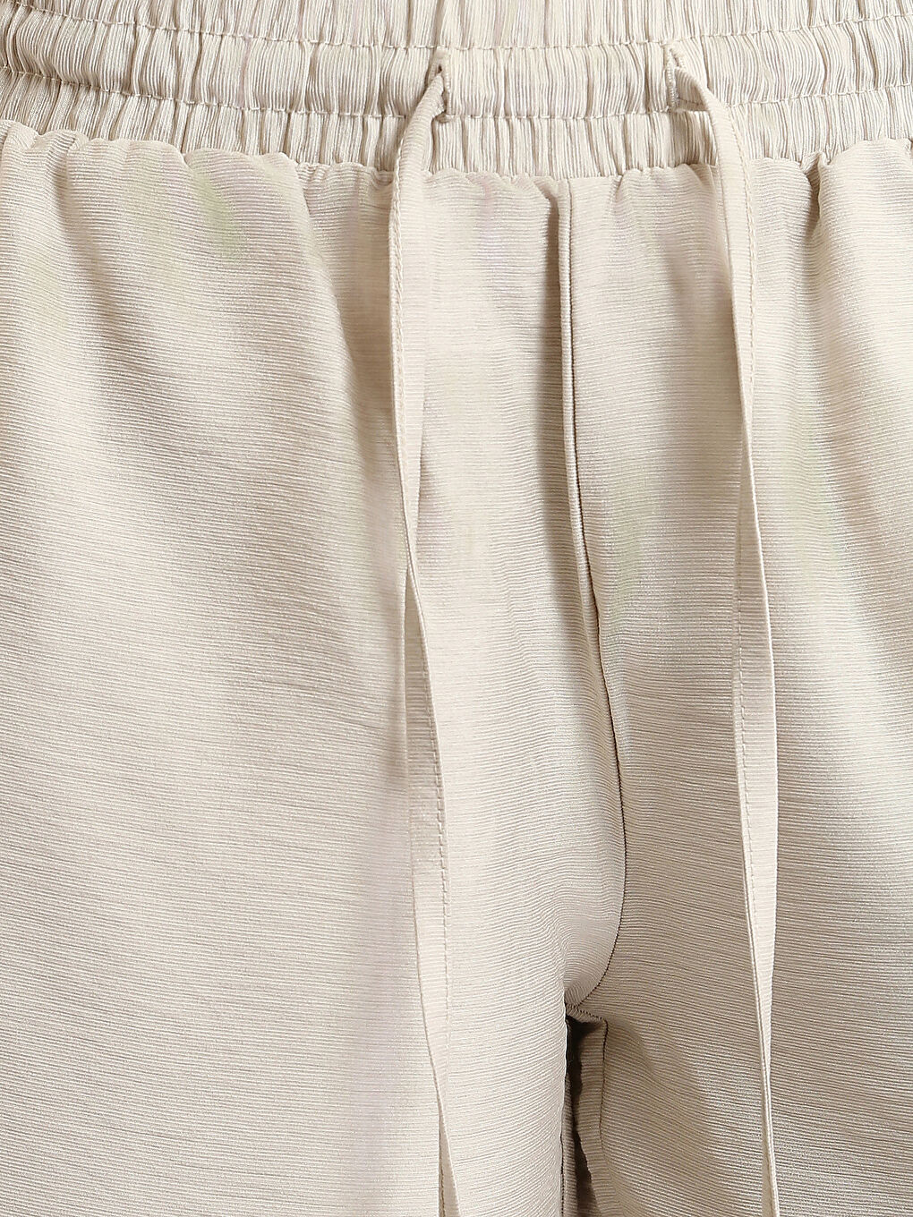 Elasticated Waist Plain Wide Leg Women's Trousers-4