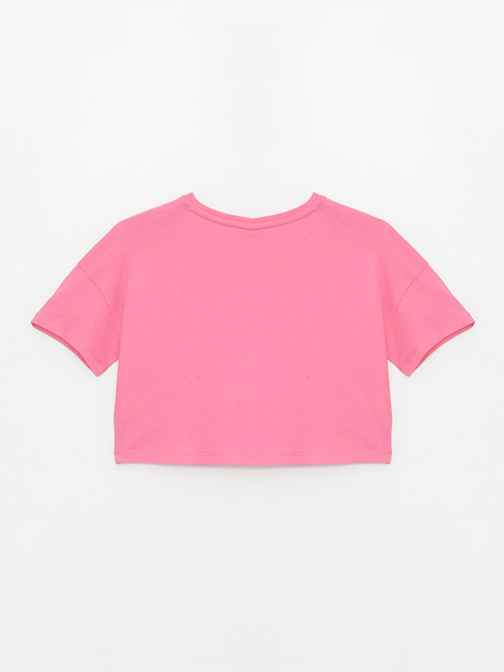 LCW Kids Crew Neck Printed Short Sleeve Girls' Crop T-Shirt -S4AU56Z4-R0J