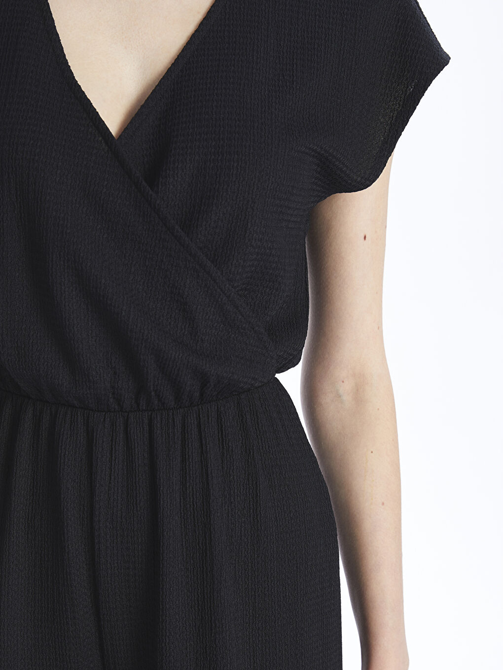 Double Breasted Plain Short Sleeve Women's Jumpsuit -S4AU63Z8-CVL
