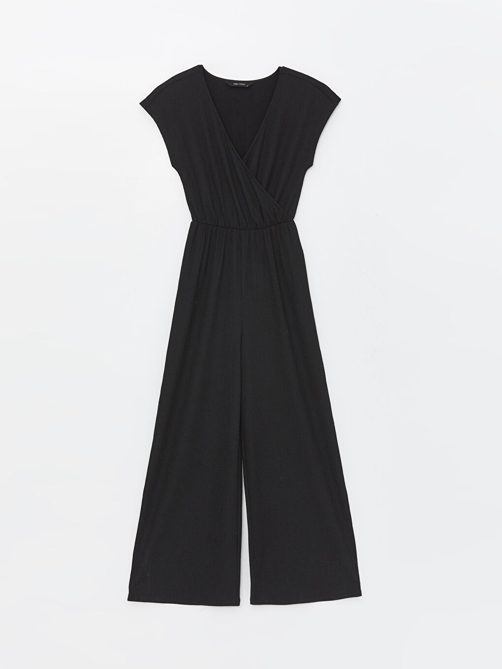 Double Breasted Plain Short Sleeve Women's Jumpsuit -S4AU63Z8-CVL