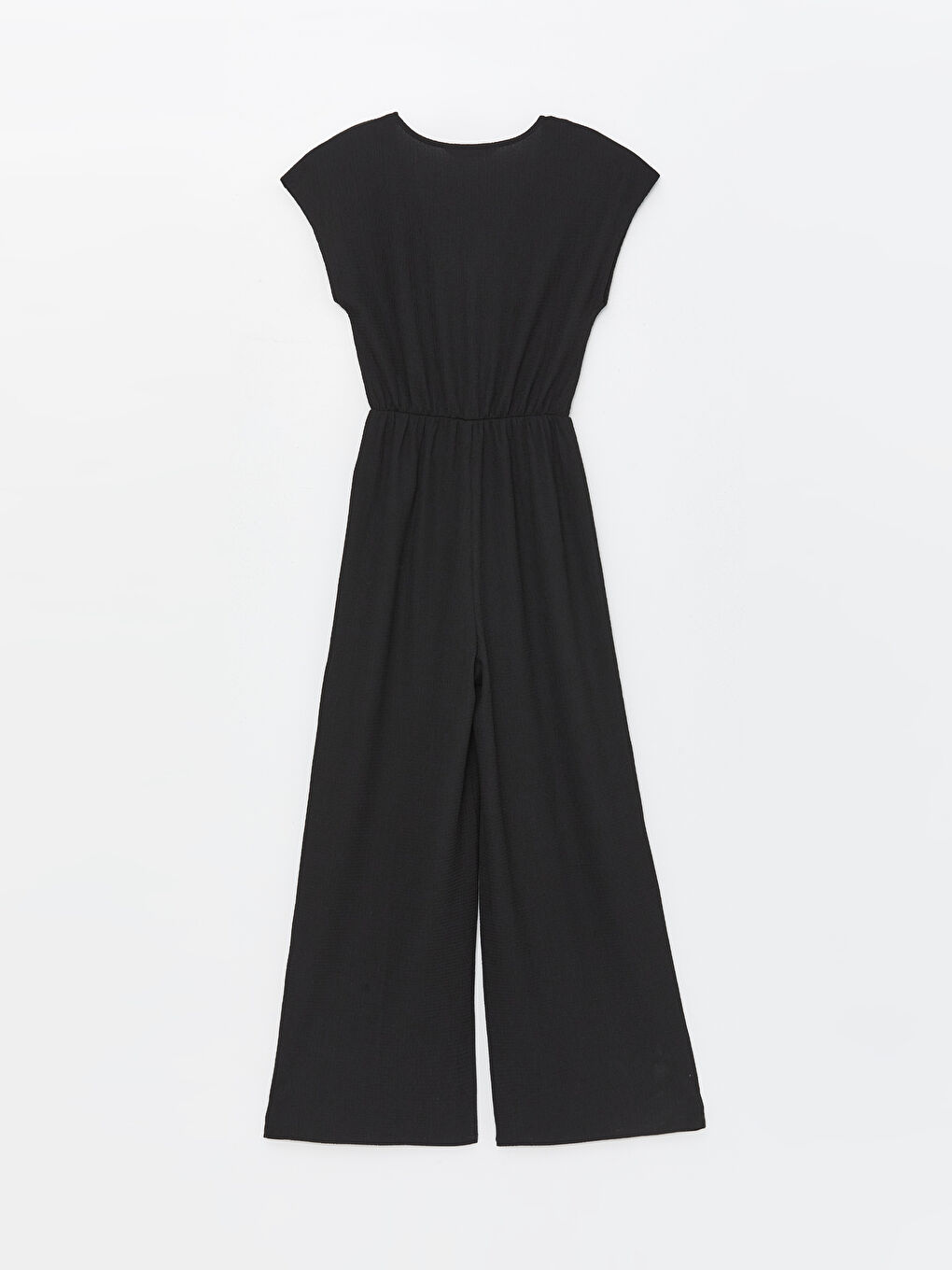 Double Breasted Plain Short Sleeve Women's Jumpsuit -S4AU63Z8-CVL