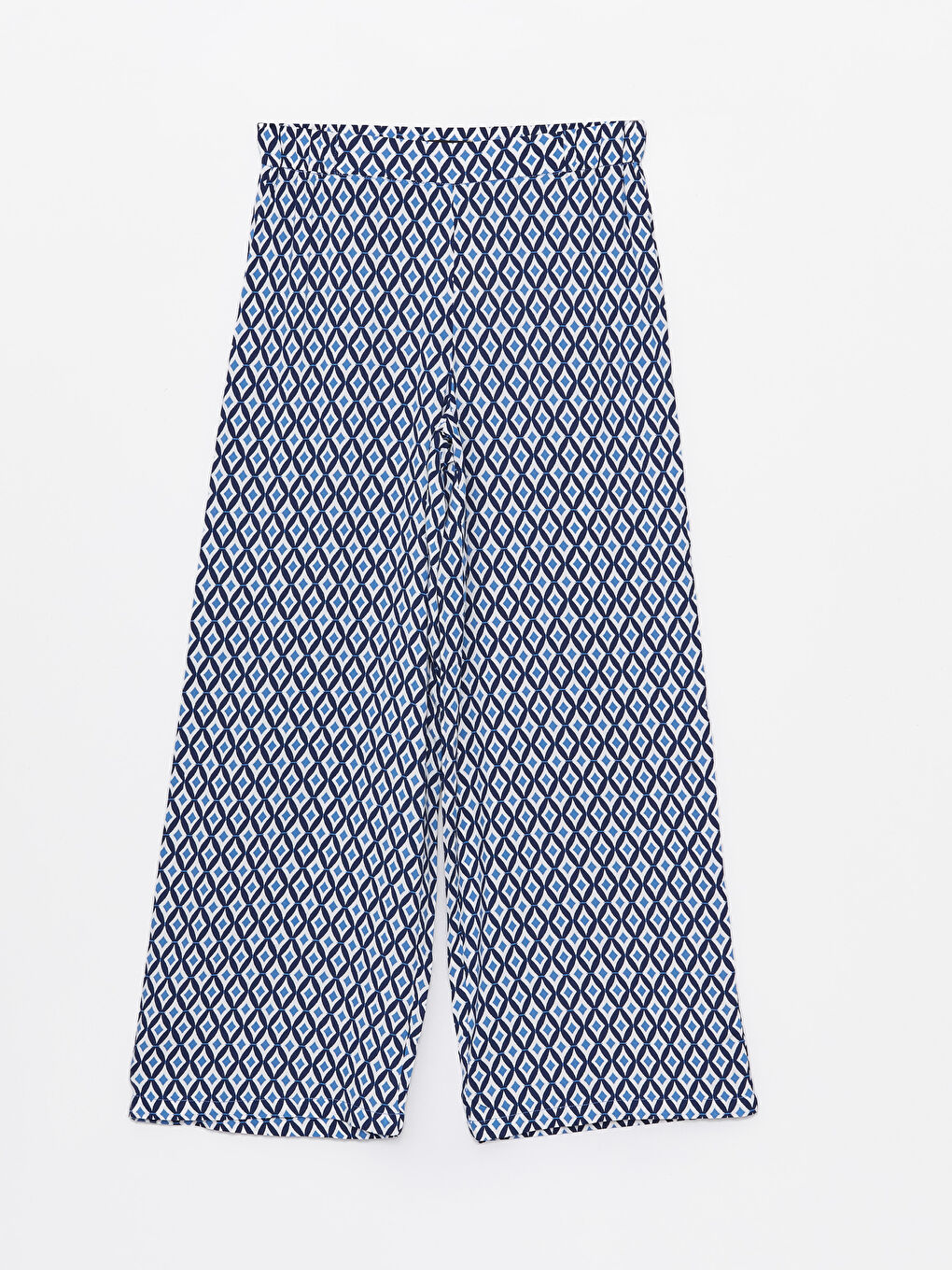 LCW Modest Elasticated Waist Patterned Women's Palazzo Trousers -S4AU68Z8-LQQ