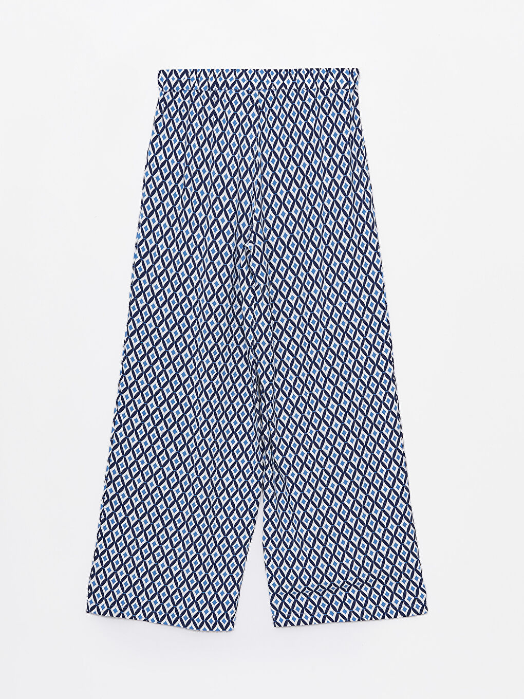 LCW Modest Elasticated Waist Patterned Women's Palazzo Trousers -S4AU68Z8-LQQ