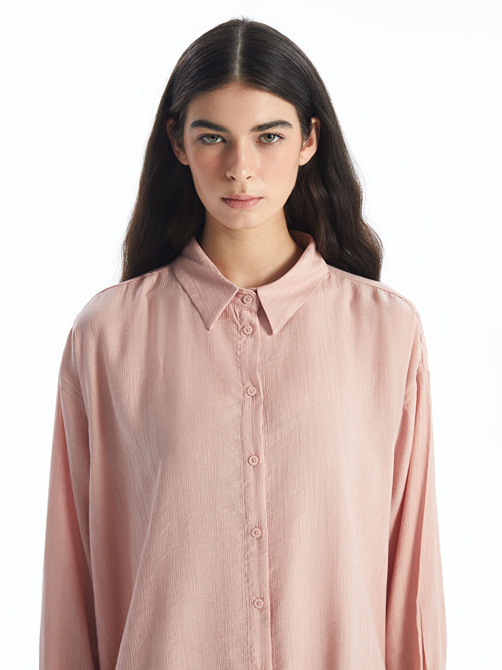 تونيك قميص سادة واسع للسيدات