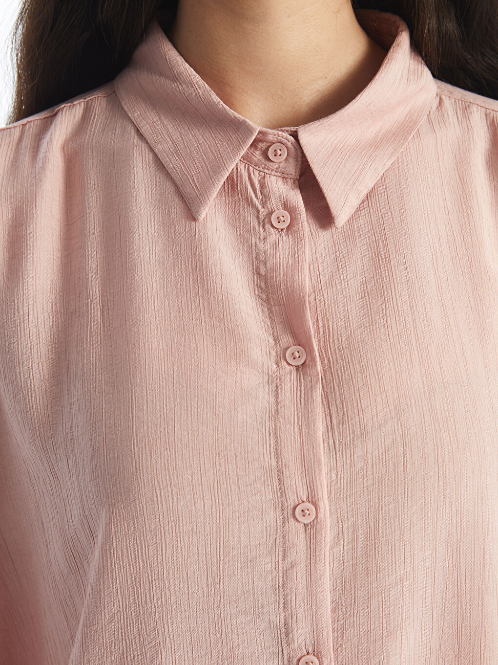 تونيك قميص سادة واسع للسيدات-3