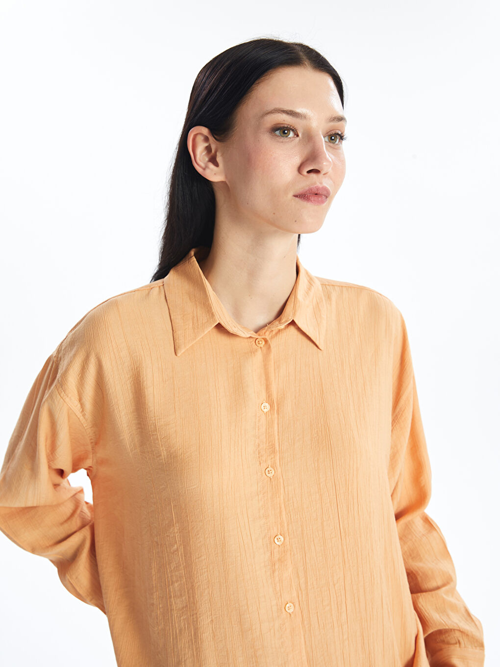 تونيك قميص سادة واسع للسيدات