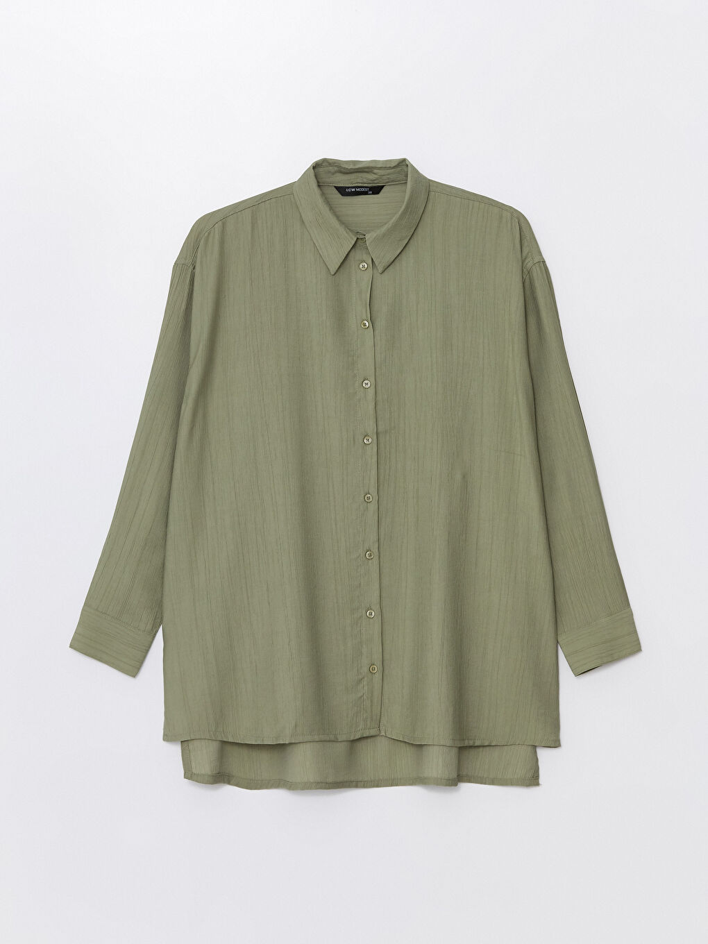 Plain Oversize Women's Shirt Tunic -S4AU73Z8-GUY