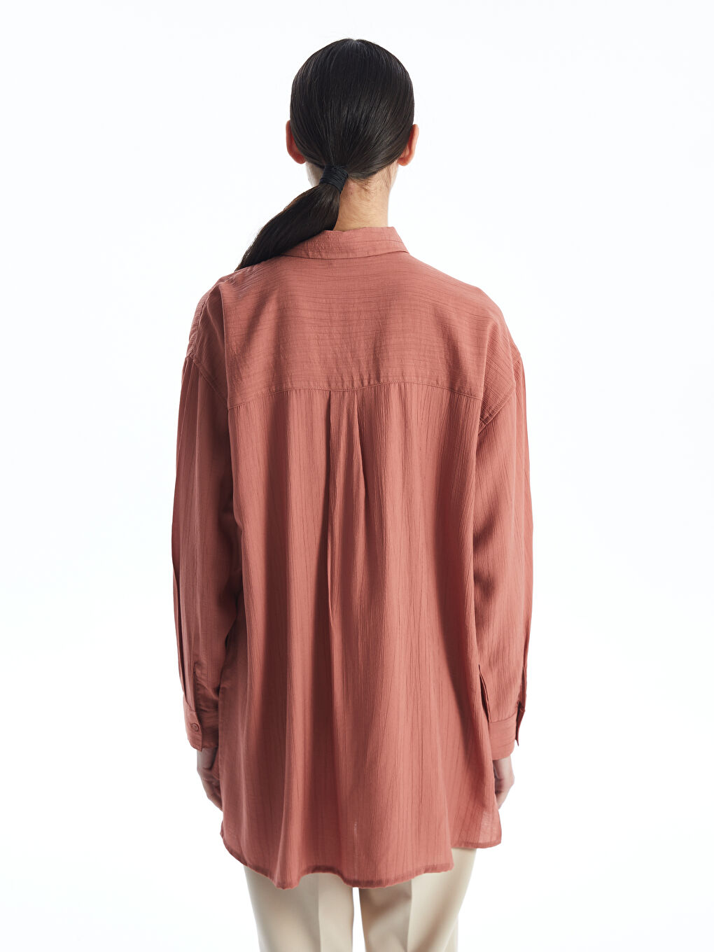 Plain Oversize Women's Shirt Tunic-4